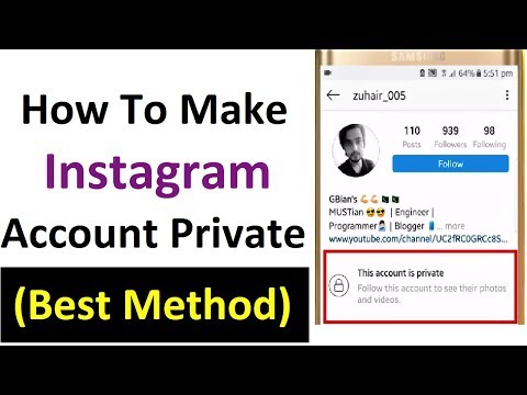 How to make instagram account private from business