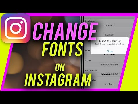 How do you change font in instagram post