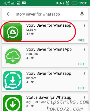 How to find whatsapp in app store