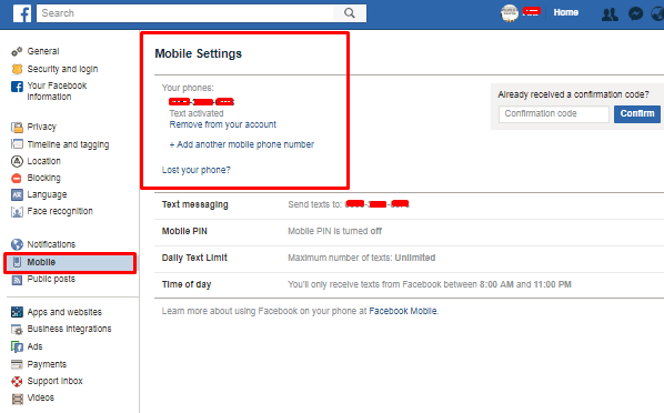 How to change password in facebook using phone number