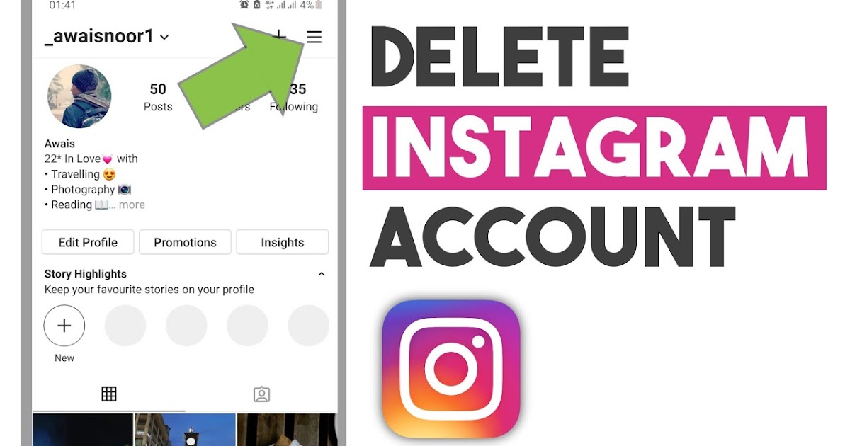 How to deactivate instagram from android