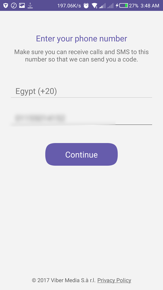 How to setup viber on android