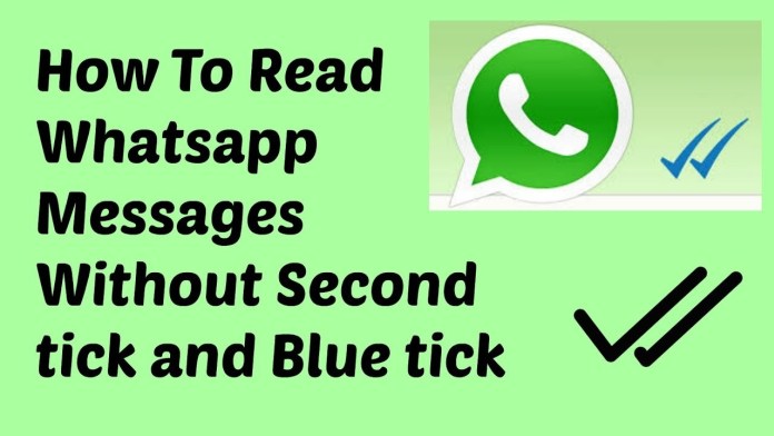 How to deactivate the blue tick on whatsapp