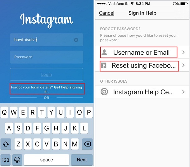 How to find instagram through phone number