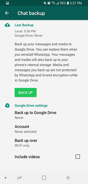 How to encrypt whatsapp chat