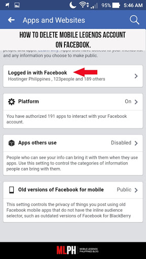 How to close facebook account on mobile