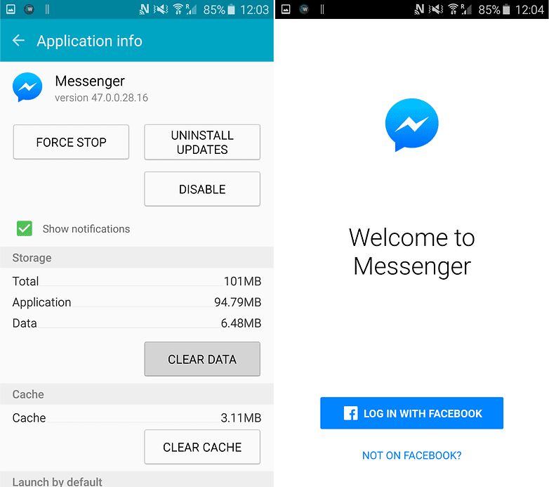 How to open facebook messenger without read