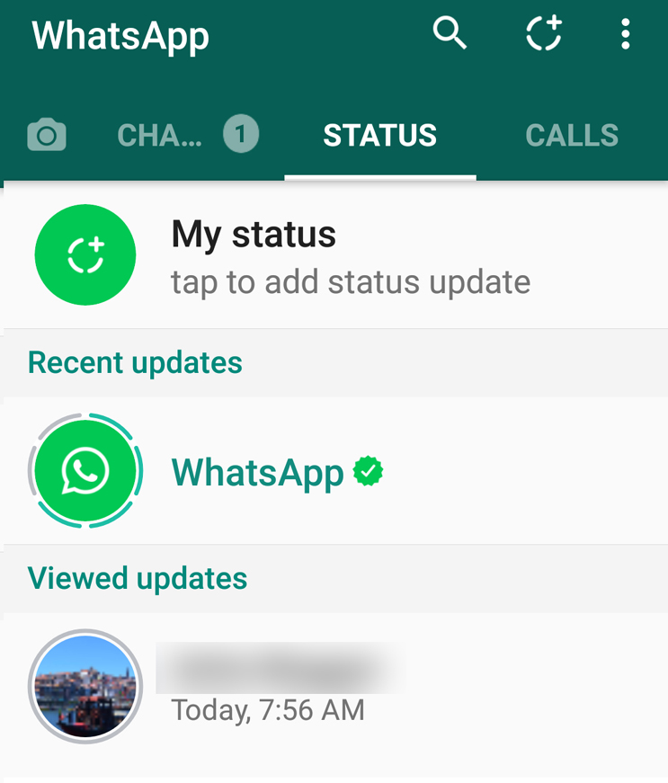 How to set status message in whatsapp