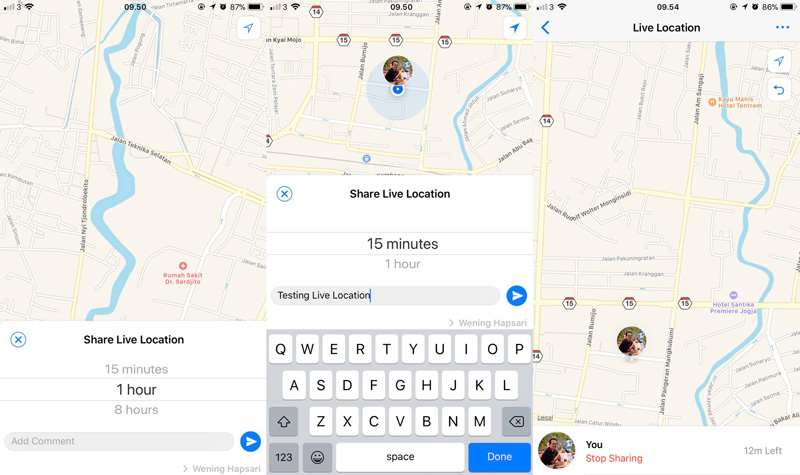 How to get live location on whatsapp