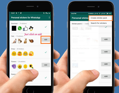 How to make a personalised sticker on whatsapp