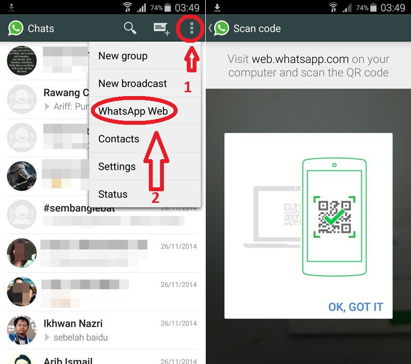 How to delete whatsapp web