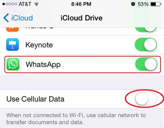 How to stop backing up whatsapp