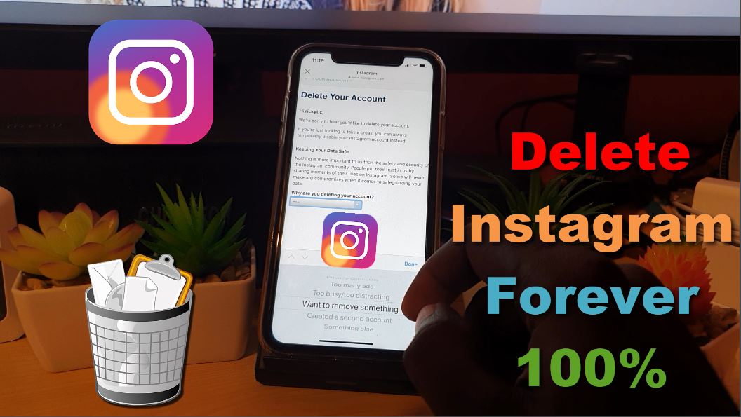 How to delete a professional instagram account