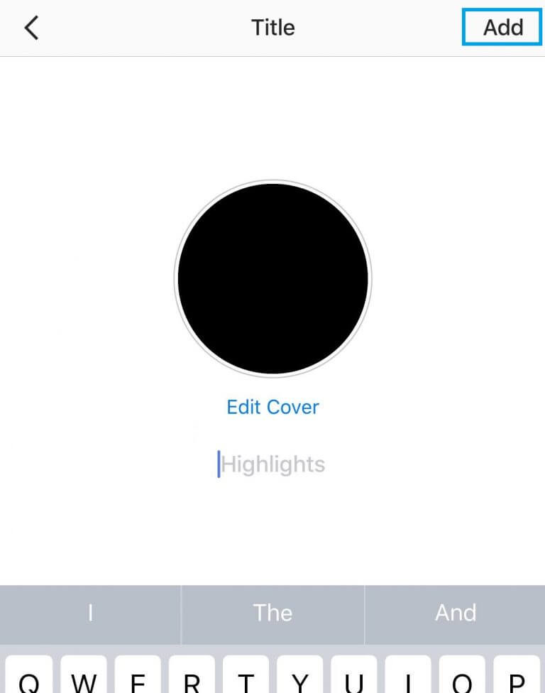 How to add covers for instagram highlights