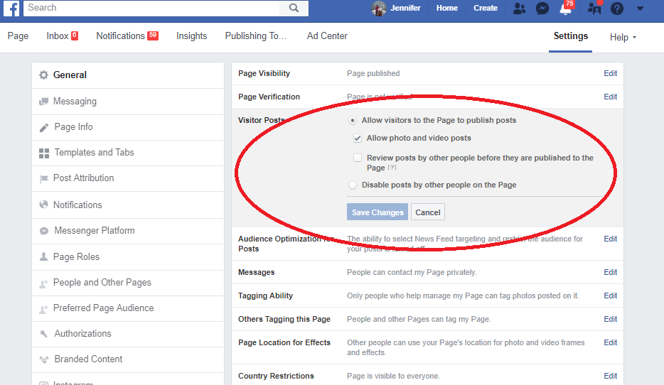 How to hide reviews on facebook business page