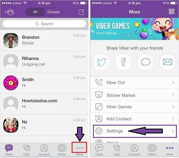 How to get viber messages back