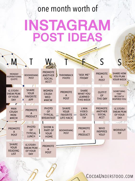 How to organize instagram post