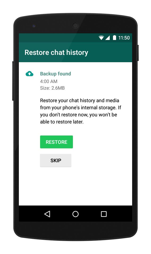 How does whatsapp chat backup work