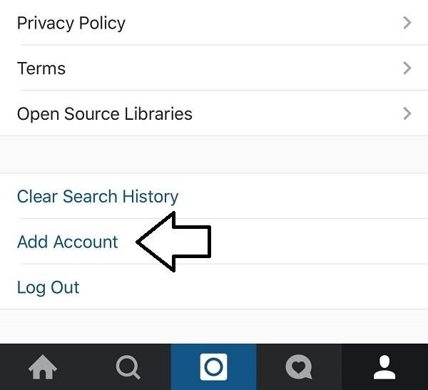 How to add multi account login instagram