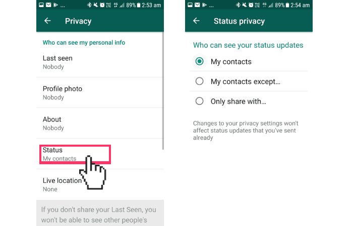 How to see who has seen your whatsapp status