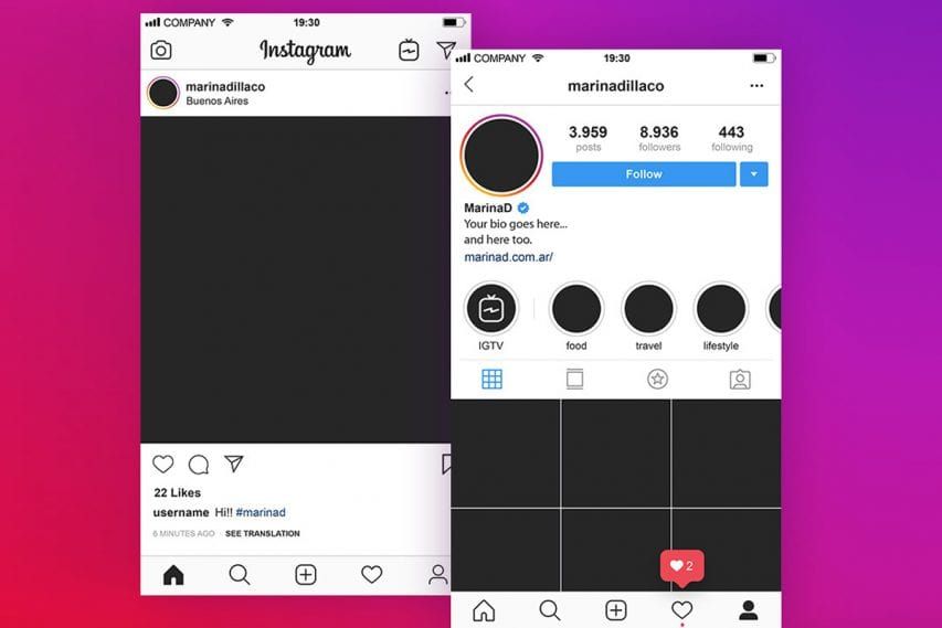 How to copy link for instagram profile