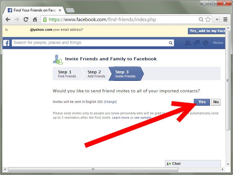 How to get your email from facebook