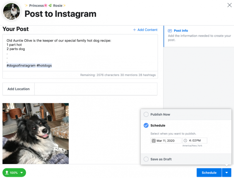 How can i post a picture on instagram from my computer