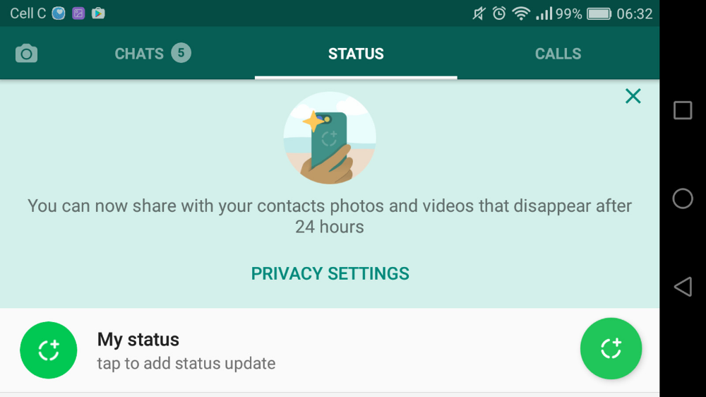 How to save status image in whatsapp