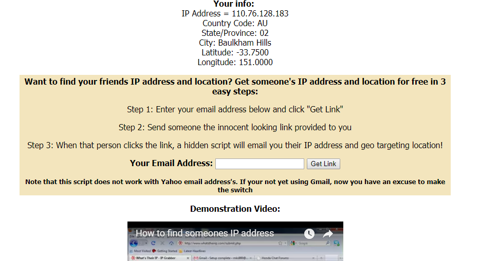 How to get ip address from whatsapp