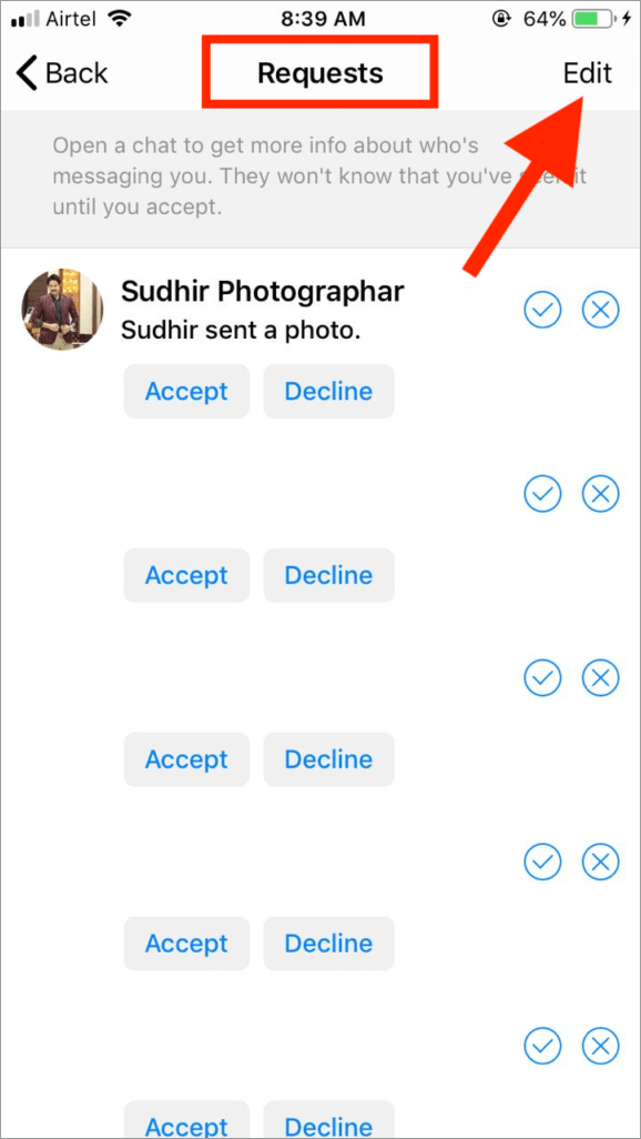 How to stop getting message requests on instagram