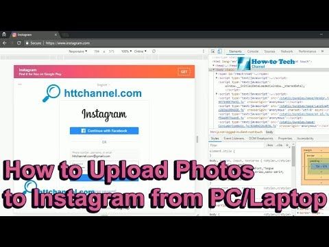 How to upload a picture in instagram using laptop