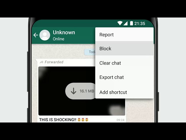 How to block whatsapp contacts