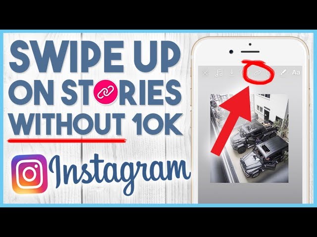 How do you add a swipe up on instagram story