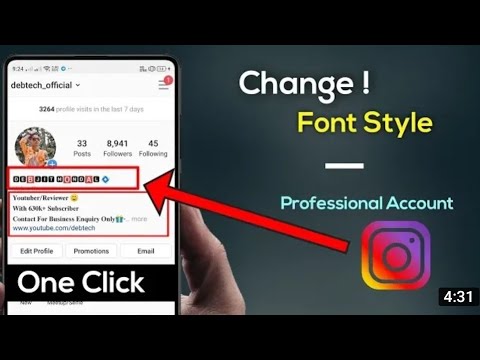 How do i change font in instagram