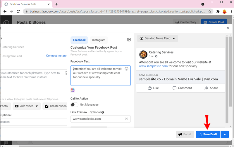 How to draft posts on instagram