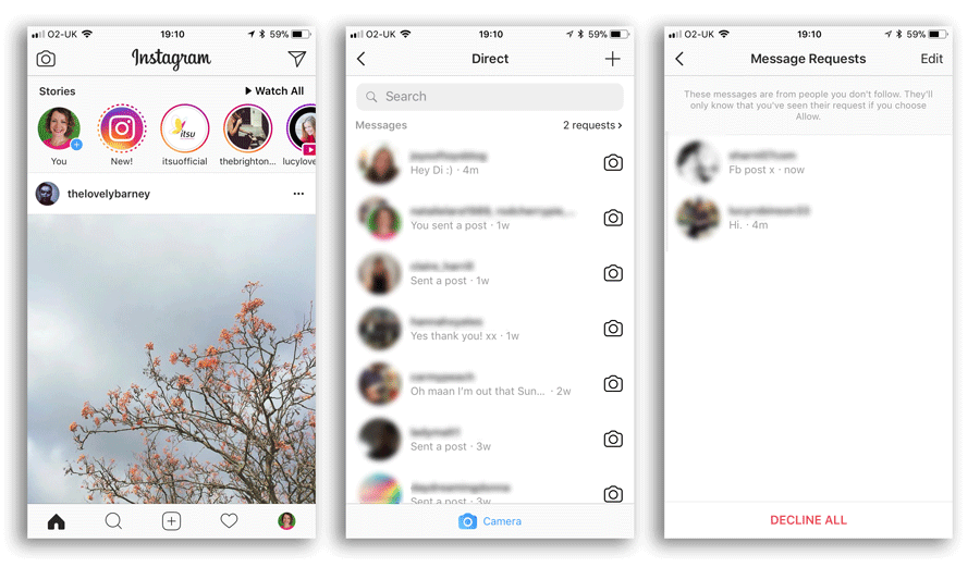 How to stop message requests on instagram