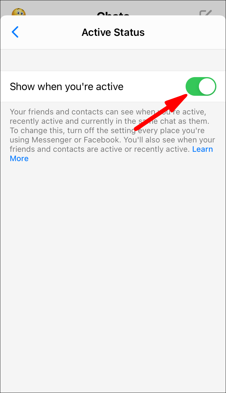 How to turn off instagram activity status