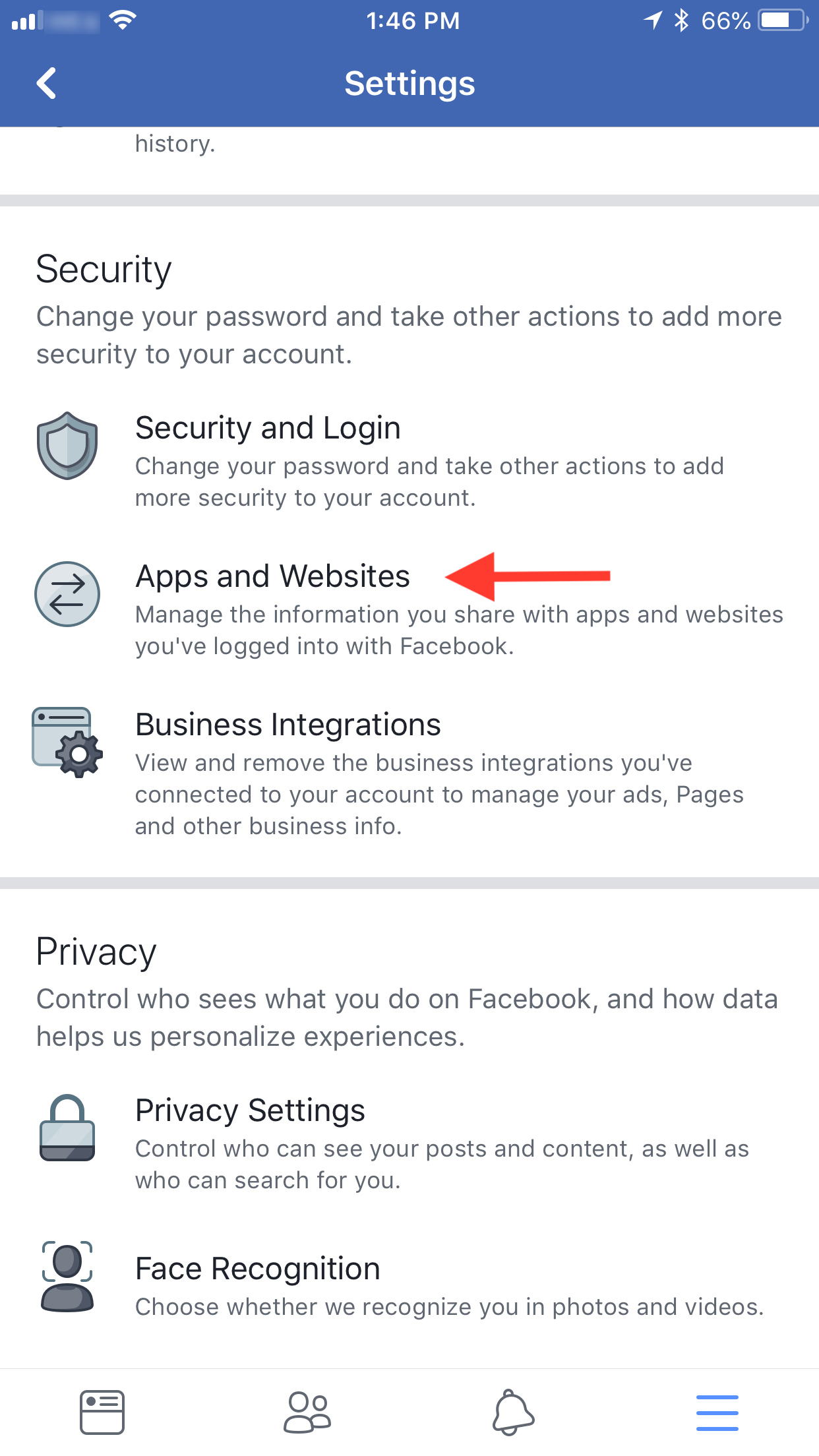 How to change the share setting on facebook