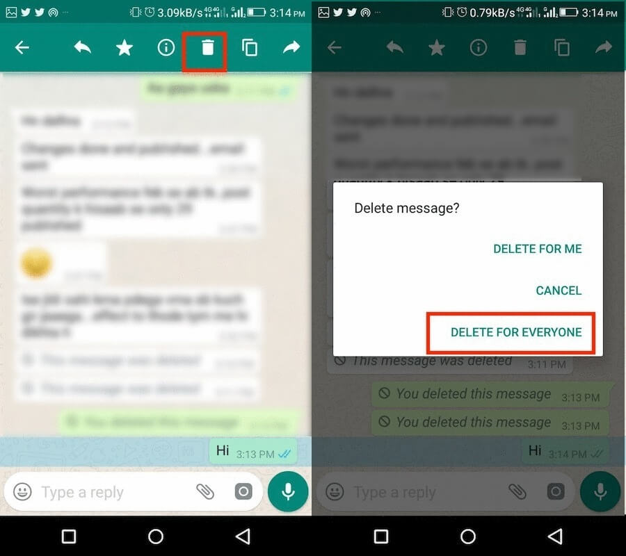 How to delete old whatsapp messages for everyone 2020