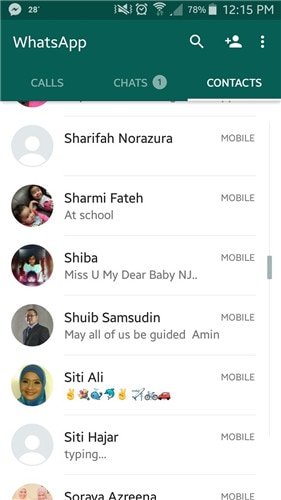 How to edit a whatsapp contact