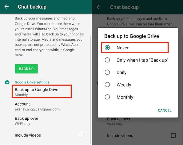 How to save whatsapp backup on computer