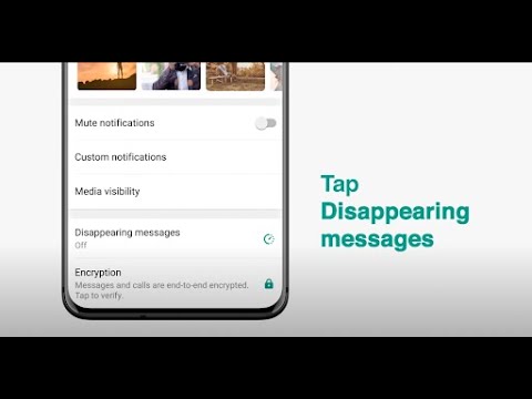 How to send disappearing messages on whatsapp