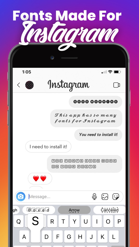 How to change font on instagram post caption