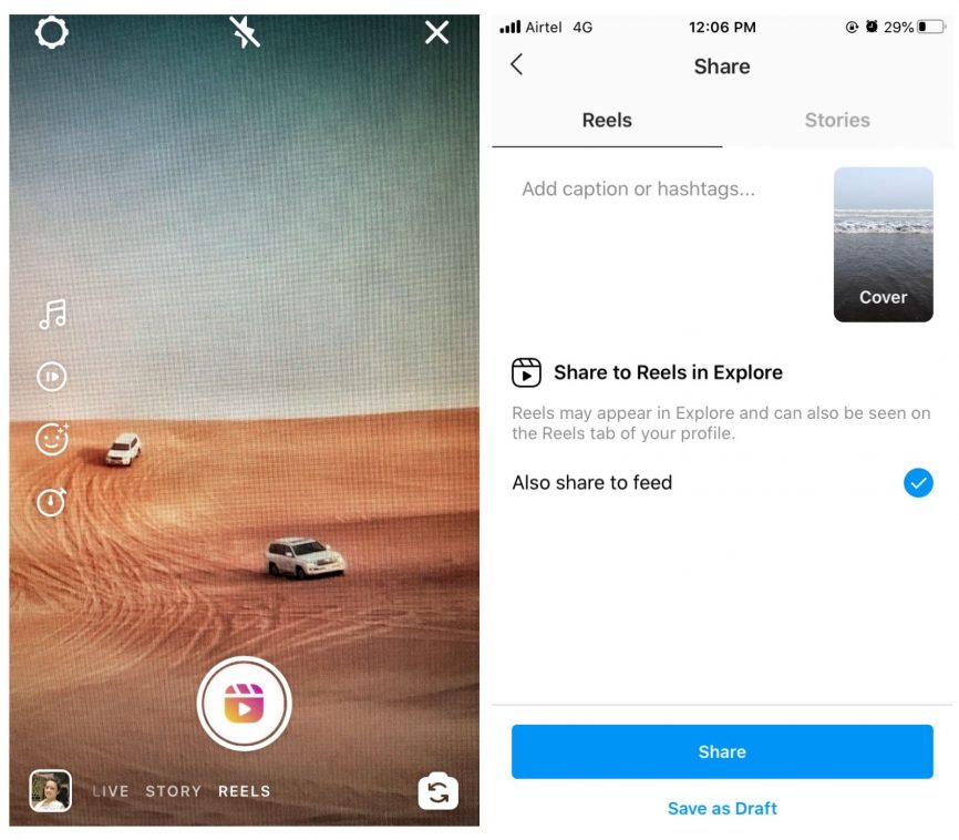 How to upload reels on instagram from pc