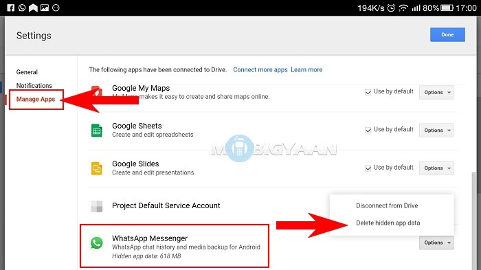 How to check backup messages on whatsapp in google drive