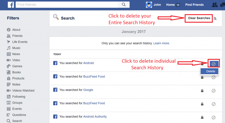 How to delete instagram logged in with facebook