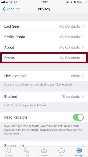 How to not show online status on whatsapp