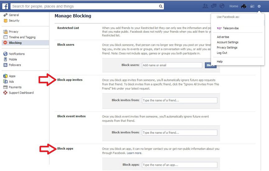 How to cancel invite friends on facebook page