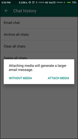 How to check old whatsapp conversations