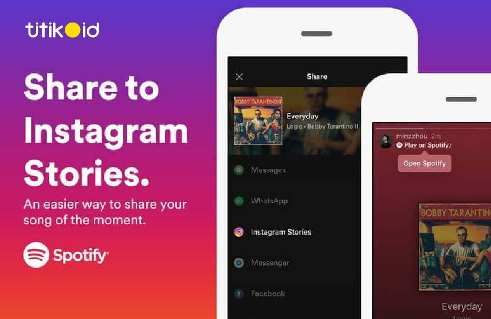How to share spotify song on instagram story with video